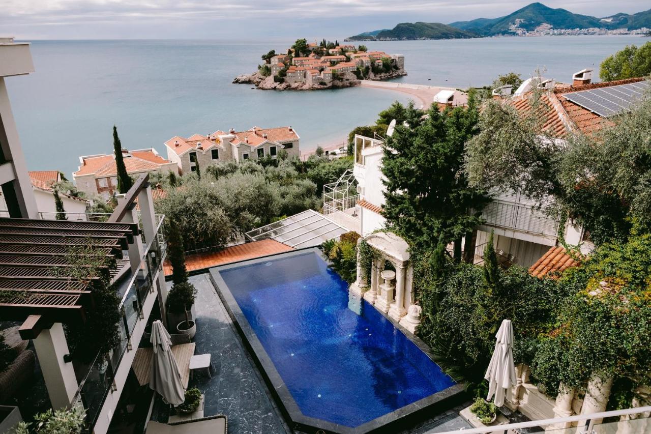 Villa Geba Boutique Hotel Sveti Stefan Bagian luar foto